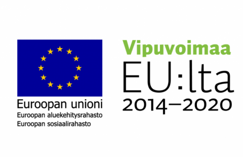 EU-lippulogo ja vipuvoimaa EU:lta.