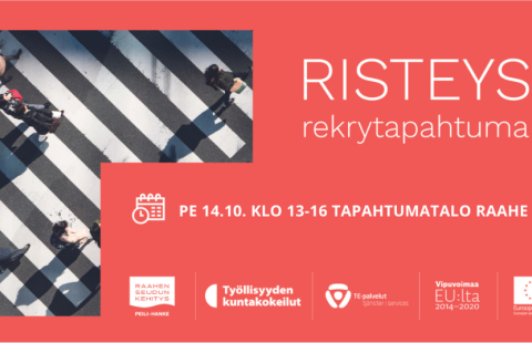 Tapahtumamainos Risteys-rekrytointitapahtumasta 14.10.2022.