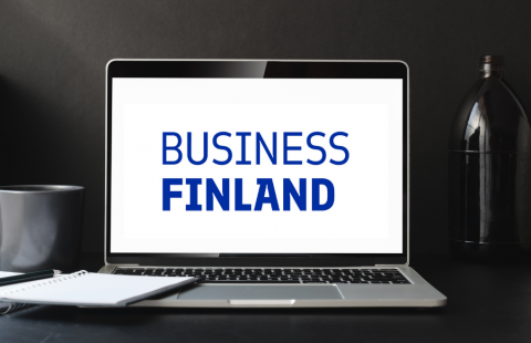 Business Finlandin logo tietokoneen ruudulla.