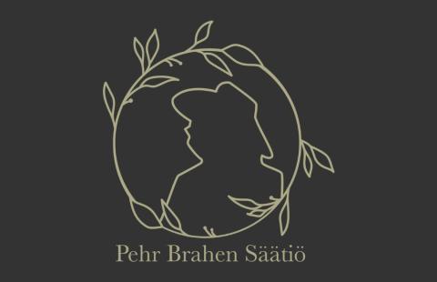 Pehr Brahen säätiön logo tummalla taustalla.