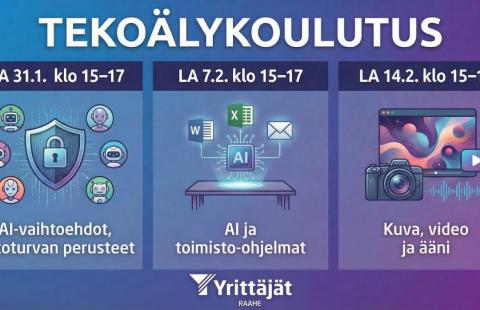 Kolmen kuvan sarja koulutusosista.