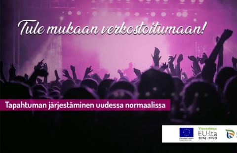 Tapahtumamainos Tule mukaan verkostoitumaan.