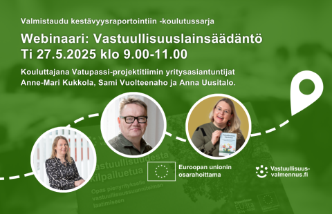 Tapahtuman tiedot ja kouluttajien kuvat.