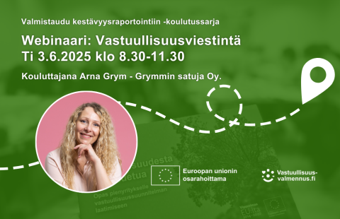 Tapahtuman tiedot ja kouluttajan kuva.