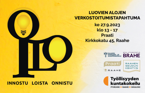 Tapahtumatiedot ja järjestäjien logot.