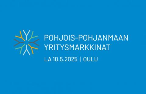 Tapahtuman nimi ja logo sinisellä taustalla.