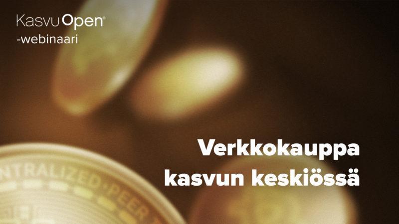 Kuva: Kasvu Open Tapahtumamainos, kolikoita taustalla.