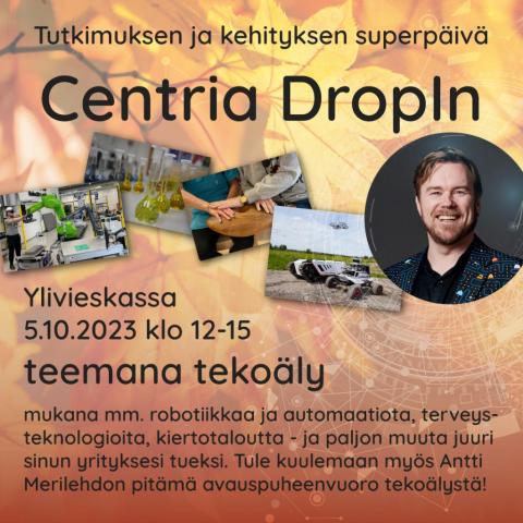 Centria DropIn tapahtumamainos.