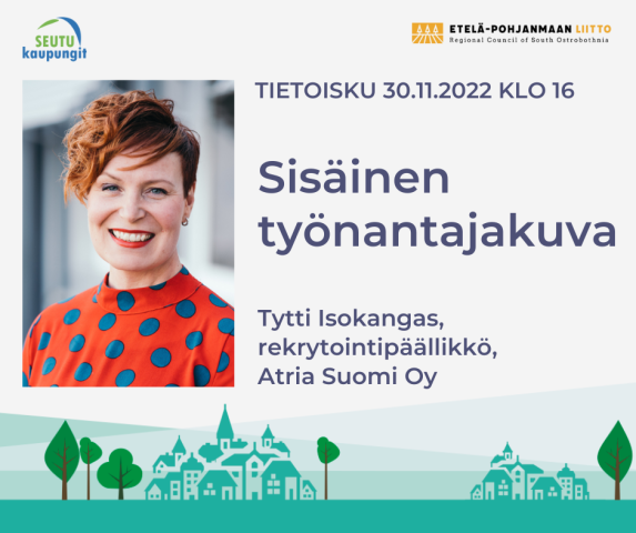 Tytti Isokangas tapahtumamainoksessa.