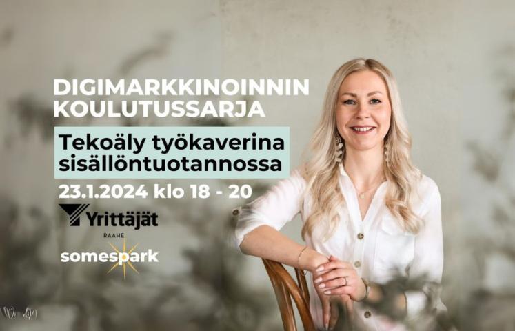 Kuva: Somespark. Koulutuksen tiedot ja kouluttajan kuva.