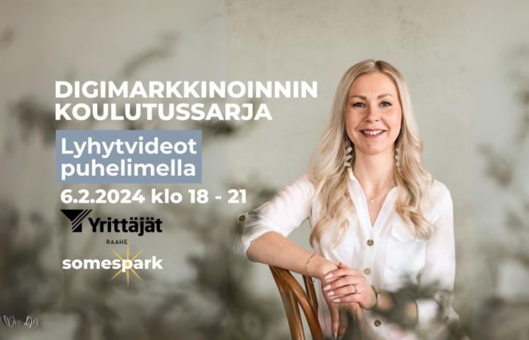 Kuva: Somespark. Koulutuksen tiedot ja kouluttajan kuva.