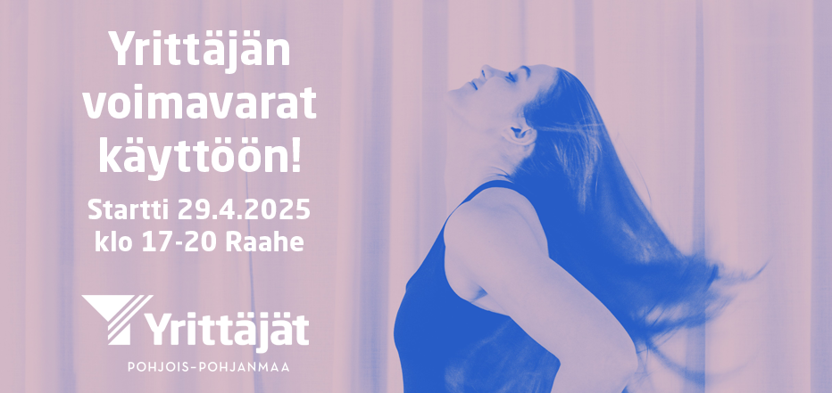 Yrittäjän voimavarat käyttöön -valmennus Tervetuloa valmennukseen, jossa saat tarkemman ymmärryksen omista voimavaroista, stressin ja palautumisen tasoista, ja stressinhallinnasta.