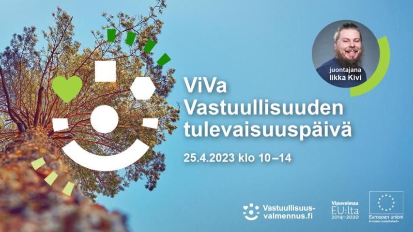 Kuva: ViVa-hanke. Tapahtumatiedot ja valokuva puhujasta.