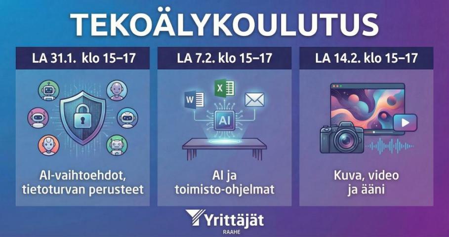 Kolmen kuvan sarja koulutusosista.