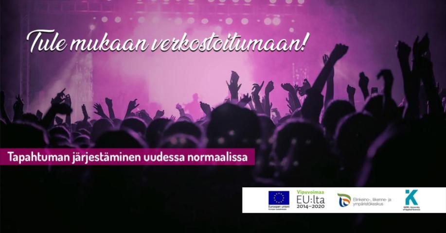 Tapahtumamainos Tule mukaan verkostoitumaan.