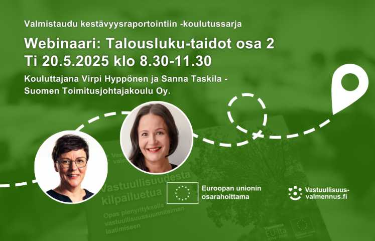Tapahtuman tiedot ja kouluttajien kuva.
