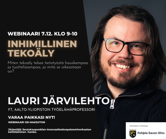 Kuva: Seutukaupunkiosaajat. Kasvokuva Lauri Järvilehdosta.