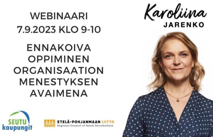 Kuva: Seutukaupunkiosaajat. Tapahtumatiedot ja valokuva puhujasta.