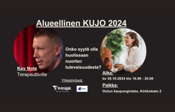 Kuva: Pohjois-Pohjanmaan Yrittäjät. Tapahtuman tiedot ja puhujien kuvat.