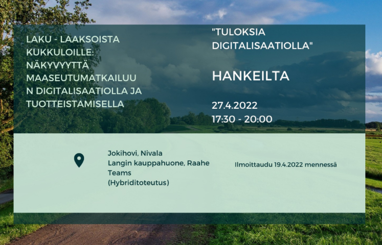 Tapahtumamainos hankeillasta.