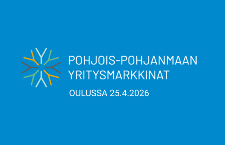 Pohjois-Pohjanmaan yritysmarkkinoiden lumihiutalelogo ja tapahtuma-aika.