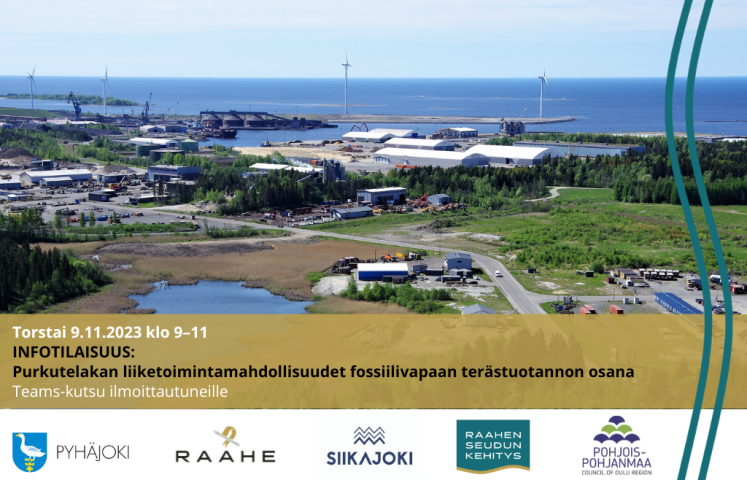 Ilmakuva Raahen Satamasta ja tapahtumatiedot.