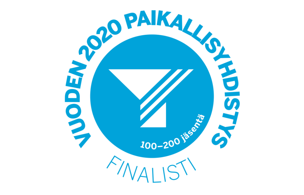 Logo vuoden 2020 paikallisyhdistysfinalisteista.