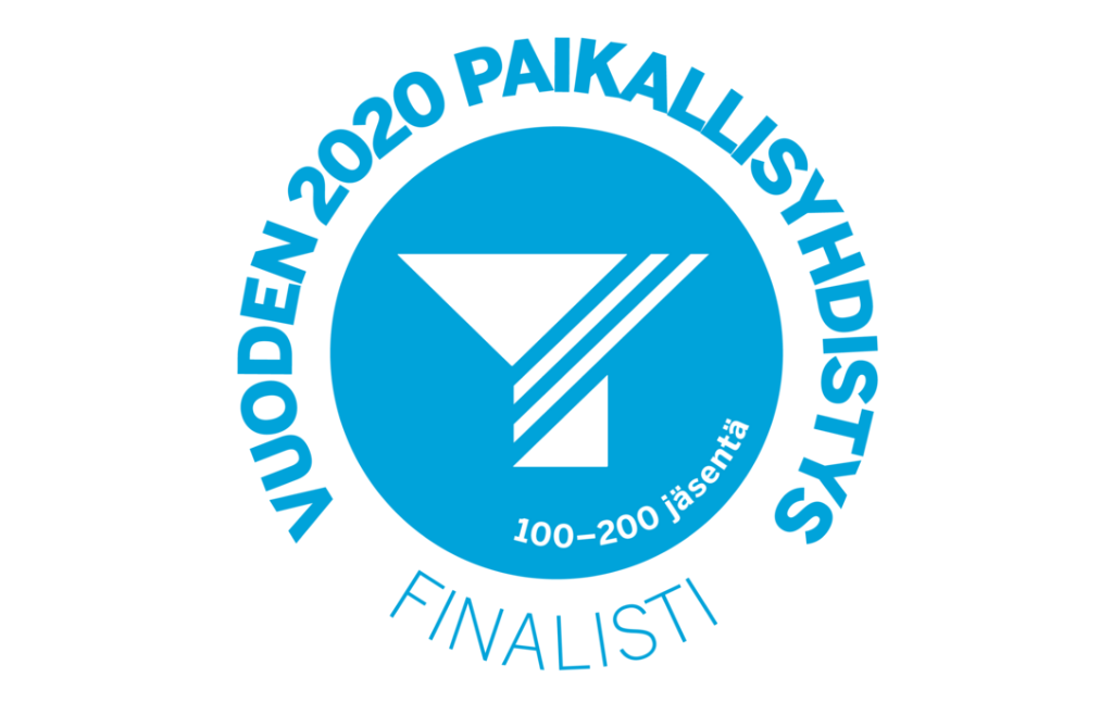 Kuva: Yrittäjät. Logo vuoden 2020 paikallisyhdistysfinalisteista.