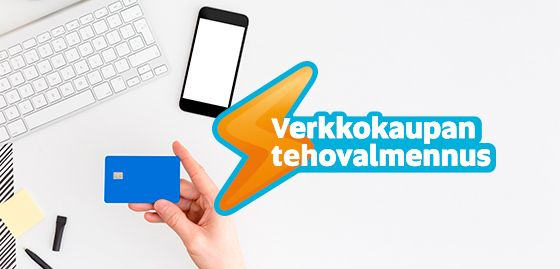 Verkkokaupan tehovalmennus mainos.