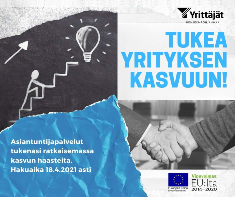 Kuva: Pohjois-Pohjanmaan Yrittäjät. Kasvun kartta -hankkeen mainos.