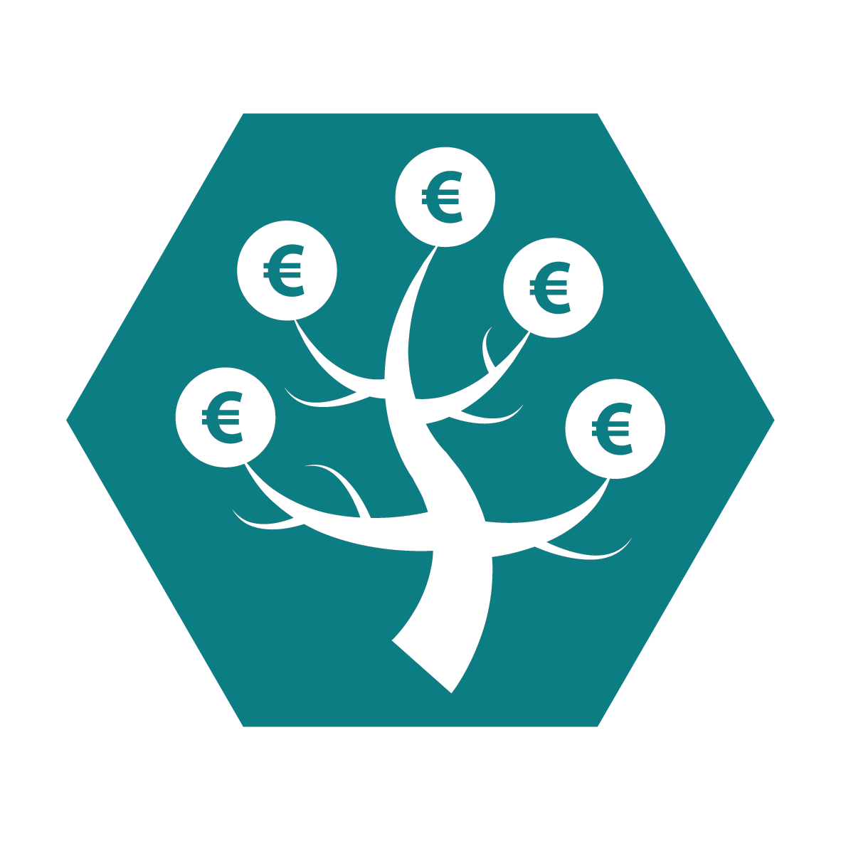 An icon to describe a money tree.