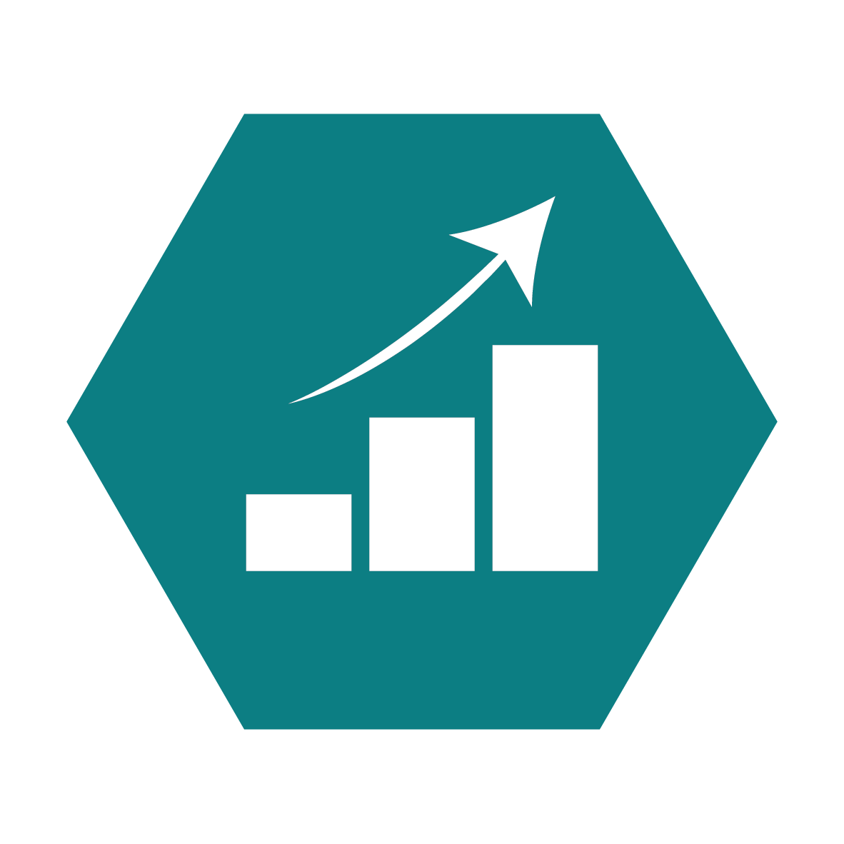 Statistics icon describing growth.